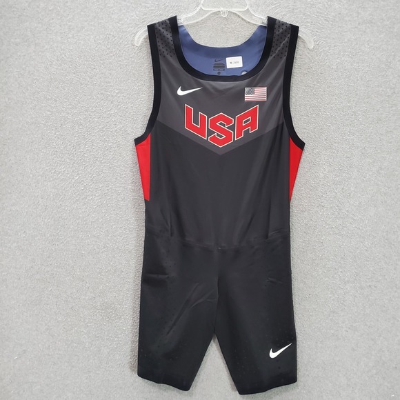 Nike Men Singlet XL Black Team USA 2014 American Flag Olympic Track‎ and Field